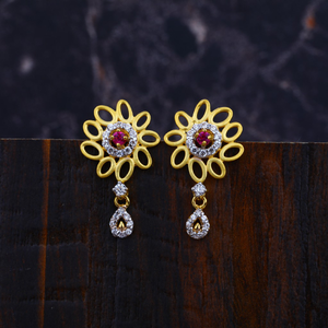 Ladies Fancy 22K Gold Earrings-LFE05