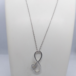 Silver 925 heart shape pendant chain