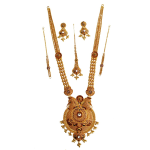 22k Gold Antique Complete Bridal Necklace Set