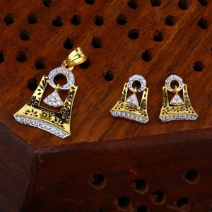 916 gold cz Pendant Set ps-0010