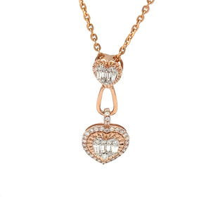 Valentine Heart Pendant in Diamonds by Royale