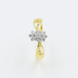 14Kt Yellow Gold Natural Diamond Fancy Ring