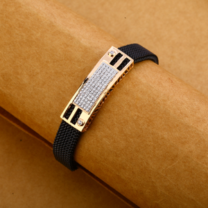 750 ROSE Gold Hallmark Fancy Mens Bracelet ML