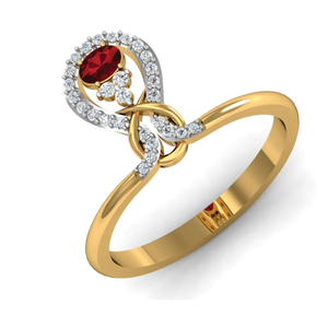 14KT GOLD STONE RING