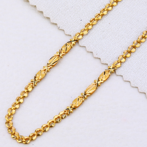 22ct gold mens delicate hallmark choco chain 