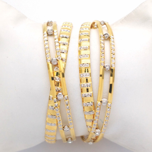 GOLD HALLMARK PLAIN MANI BANGLE - SML1061