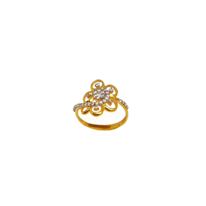 Flower Design Ladies Ring In 22K Gold MGA - L