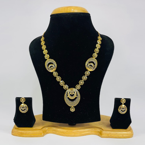 22k Gold Plain Designer Turkish Necklace Set
