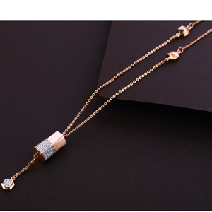 750 Rose Gold Classic Ladies Necklace Tanmani