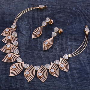 750 Rose Gold Hallmark Delicate Women's Neckl