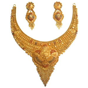 22k gold kulkatti half necklace set mga - gn0