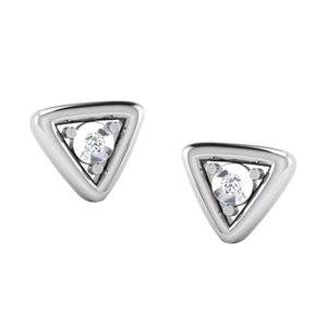 triangle diamond studs