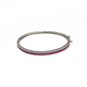 925 Sterling Silver Purple Bracelet MGA - BRS