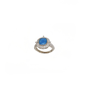 Blue Stone Ring In 925 Sterling Silver MGA - 