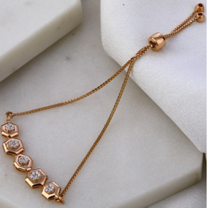 18 carat rose gold classical ladies bracelet 
