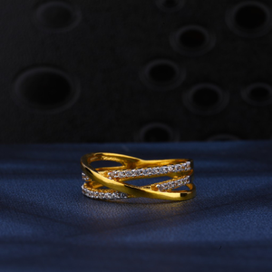 22kt gold cz designer ring lr185