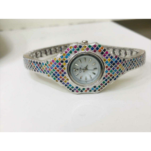 92.5 Sterling Silver Square Type Look Watch M