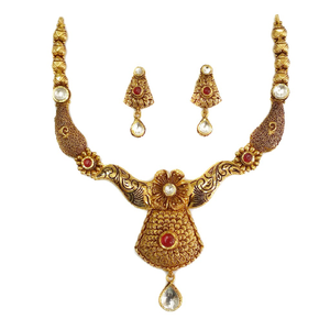 22k Gold Antique Rajwadi  Nakkashi Necklace S