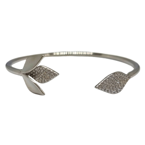 925 Sterling Silver Matte Finish Modern Brace