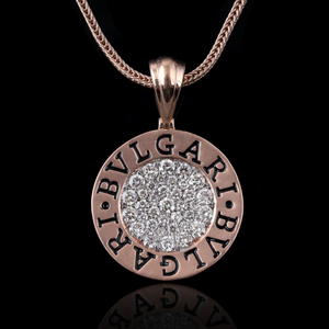 18kt BVLGARI designer diamond pendant 