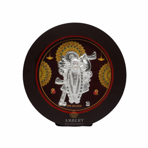 Shreenathji Silver Round Shape Frame