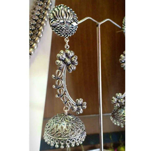 Fancy Designer Brass Earring
