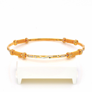 GOLD HALLMARK CASTING STONE BANGLE - CCT862