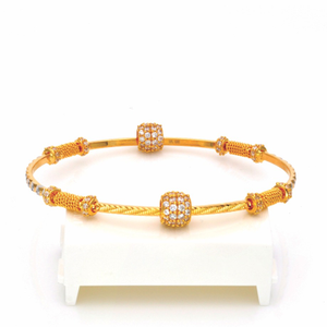 Gold hallmark casting stone bangle - cct866