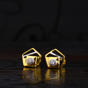 916 Gold Designer Solitare Earring LSE115