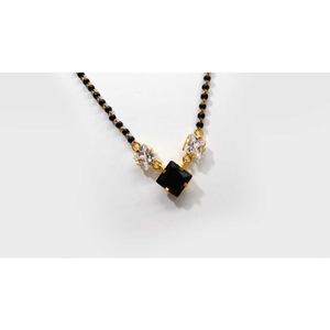 22KT Gold Sterling Diamond Mangalsutra 