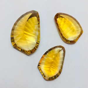 Yellow citrine Pendant with Earring Set Gemst