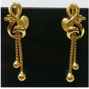 22kt gold plain casting fancy earrings with c