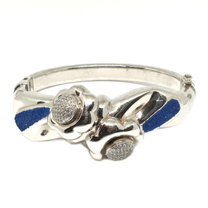 92 Sterling Silver Flower Shaped Bracelet MGA