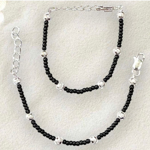 925 silver black moti nazariya