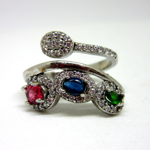 Silver 925 color stone ring sr925-239