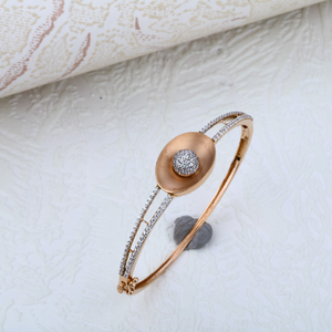 Ladies Rose Gold 18K Kada-RLKB51