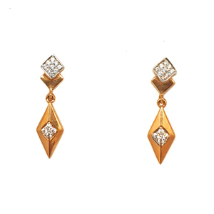 18k rose gold designer earrings mga - btg0268