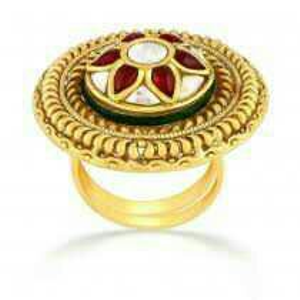 Gold Round Stone Ring