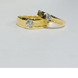 Gold cocktail couple ring