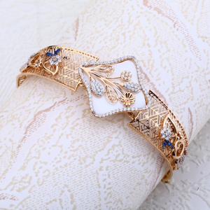 Ladies kada bracelet cz Rosegold 18ct