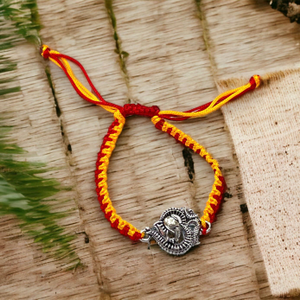 925 Silver Om Design Thread Rakhi