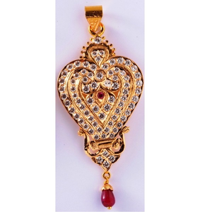 22kt gold close setting cz light weight penda