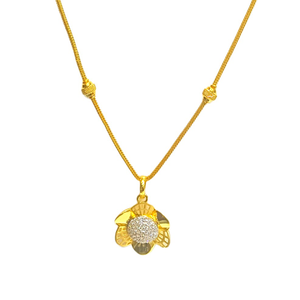22KT Flower Design Chain Set