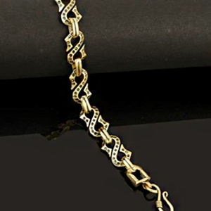 18 kt real solid yellow gold luxury link men'