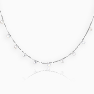 Silver queens necklace