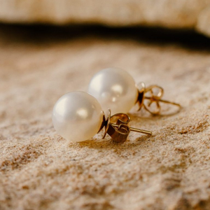 Gold Pearl Earrings