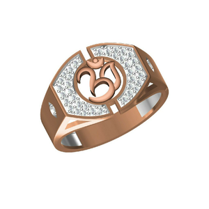 18k men's rose gold rings NO-31315