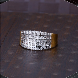 22k gold classic cz ring for mens r18-707