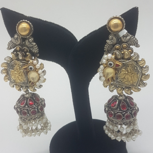 Silver Nakhra Ear Hangings JER0272