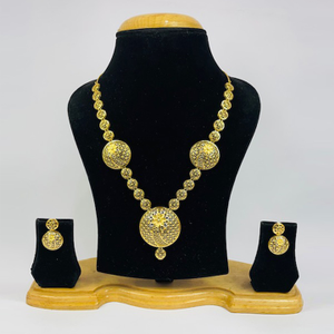 22k Gold Plain Stunning Turkish Necklace Set